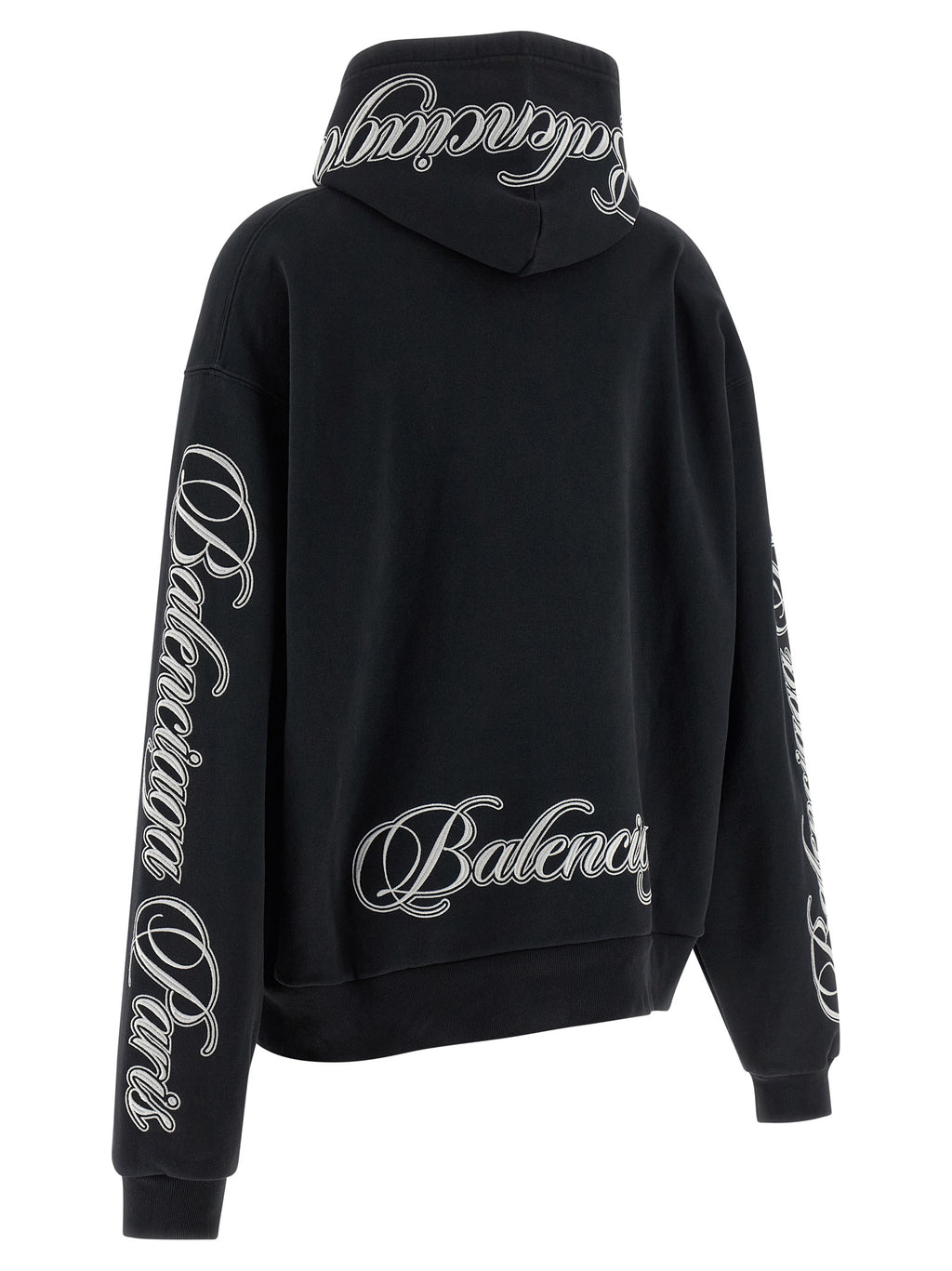 Black Cotton Hoodie