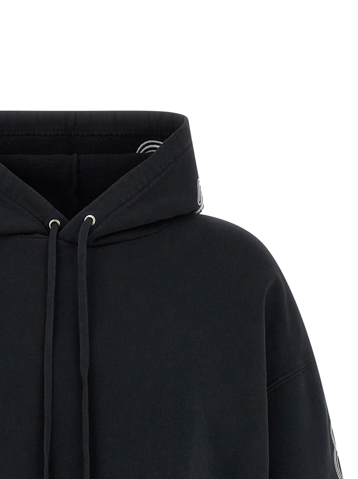 Black Cotton Hoodie
