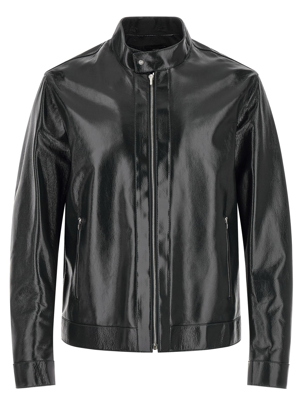 Blue Lamb Leather Leather Jacket
