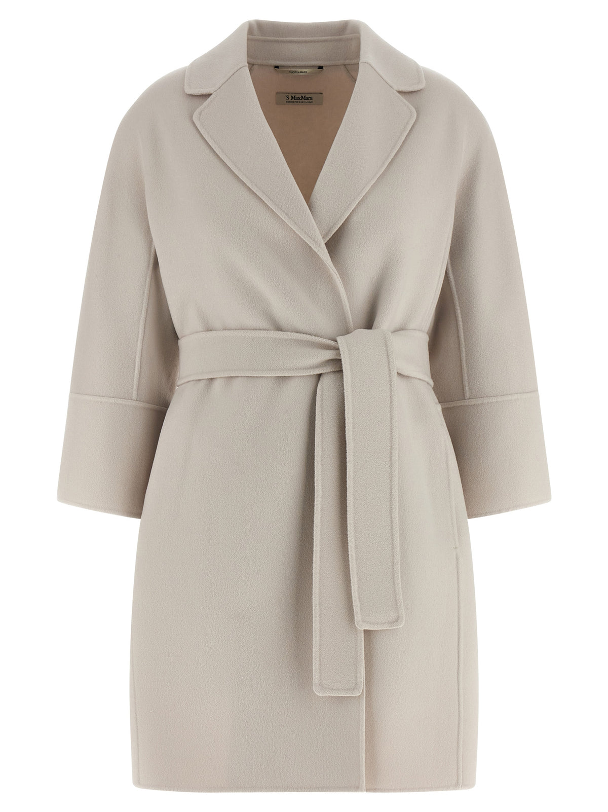 Beige Virgin Wool Coat