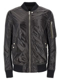 Black Nylon Bomber