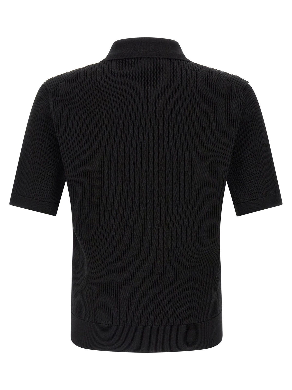 Black Cotton Polo Shirt