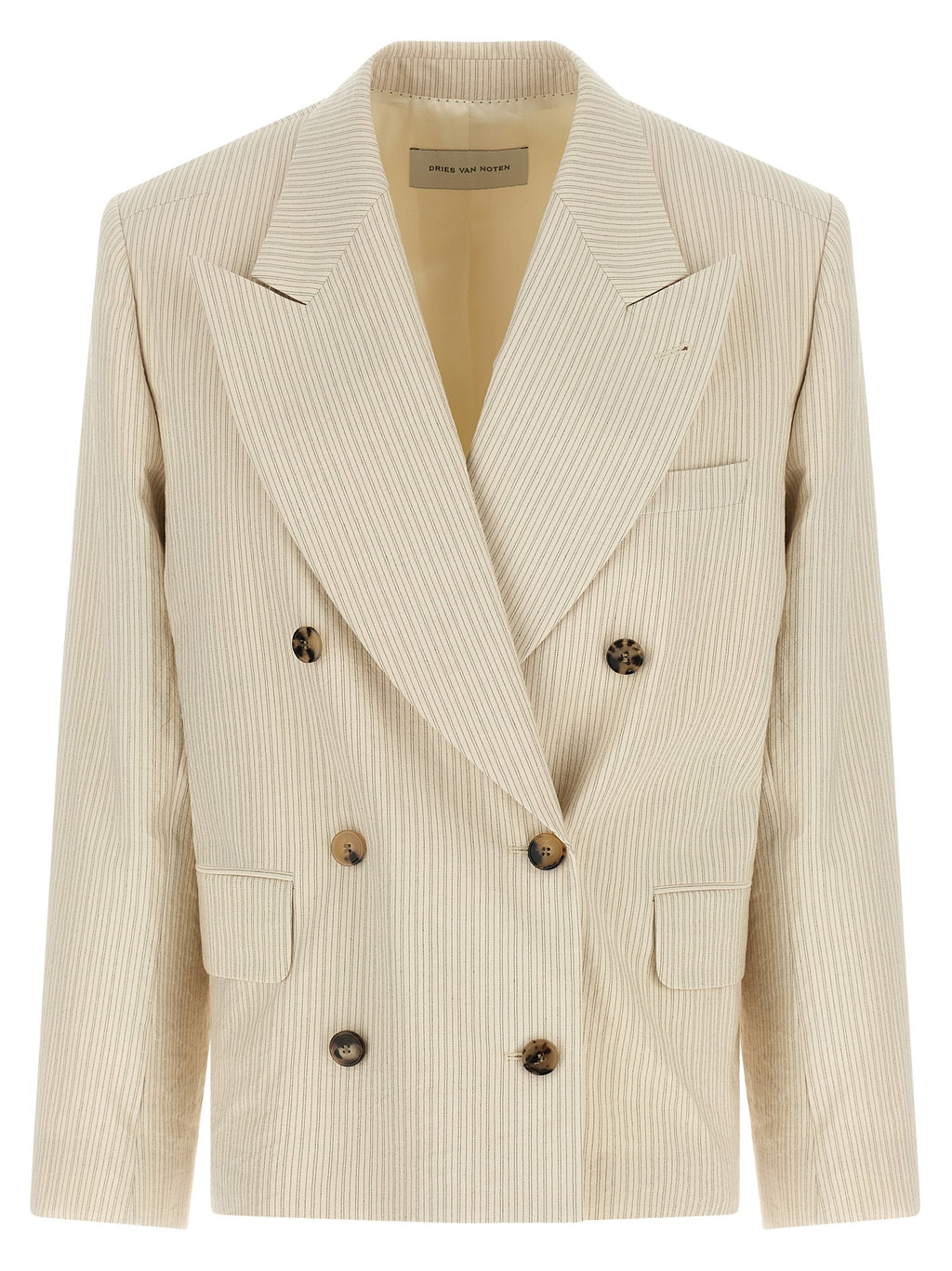 Beige Cotton Blazer