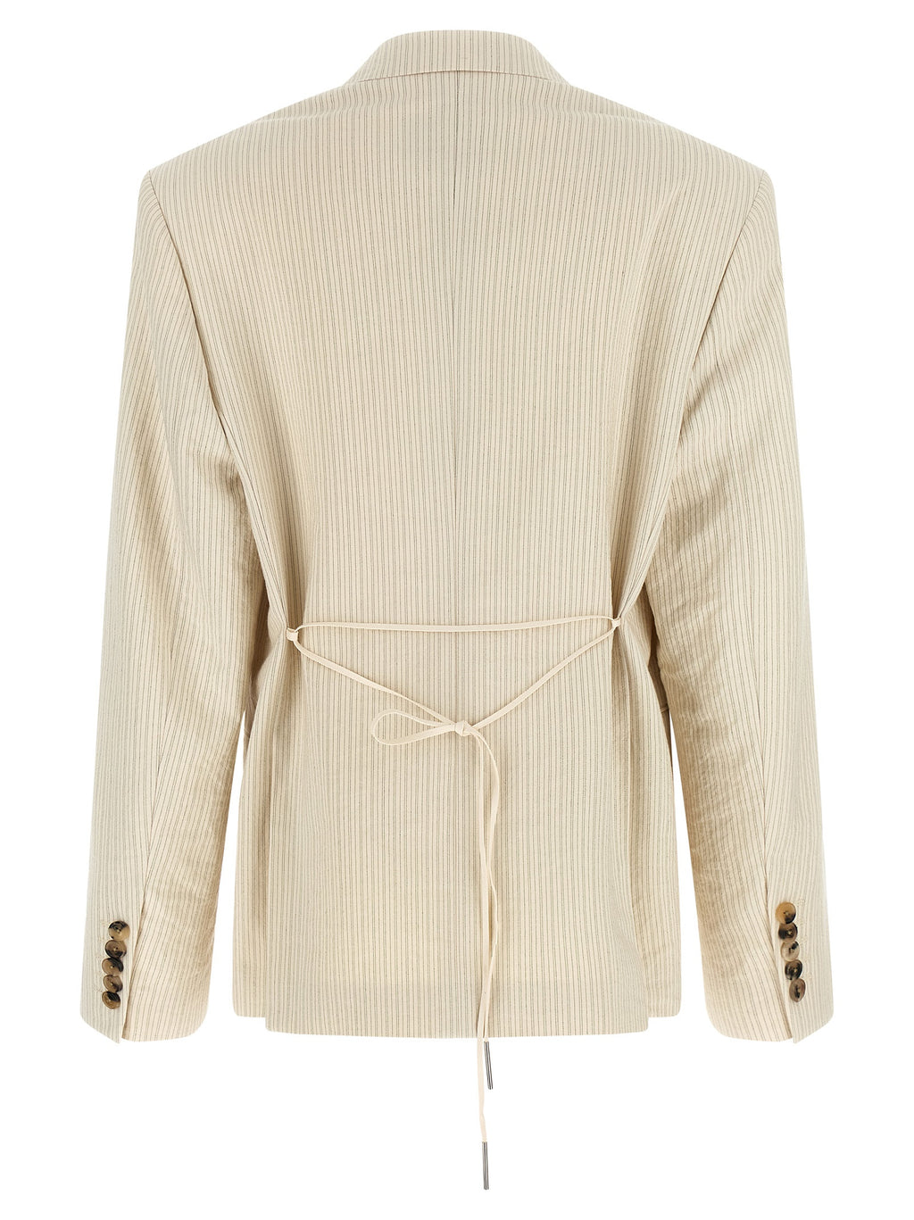 Beige Cotton Blazer