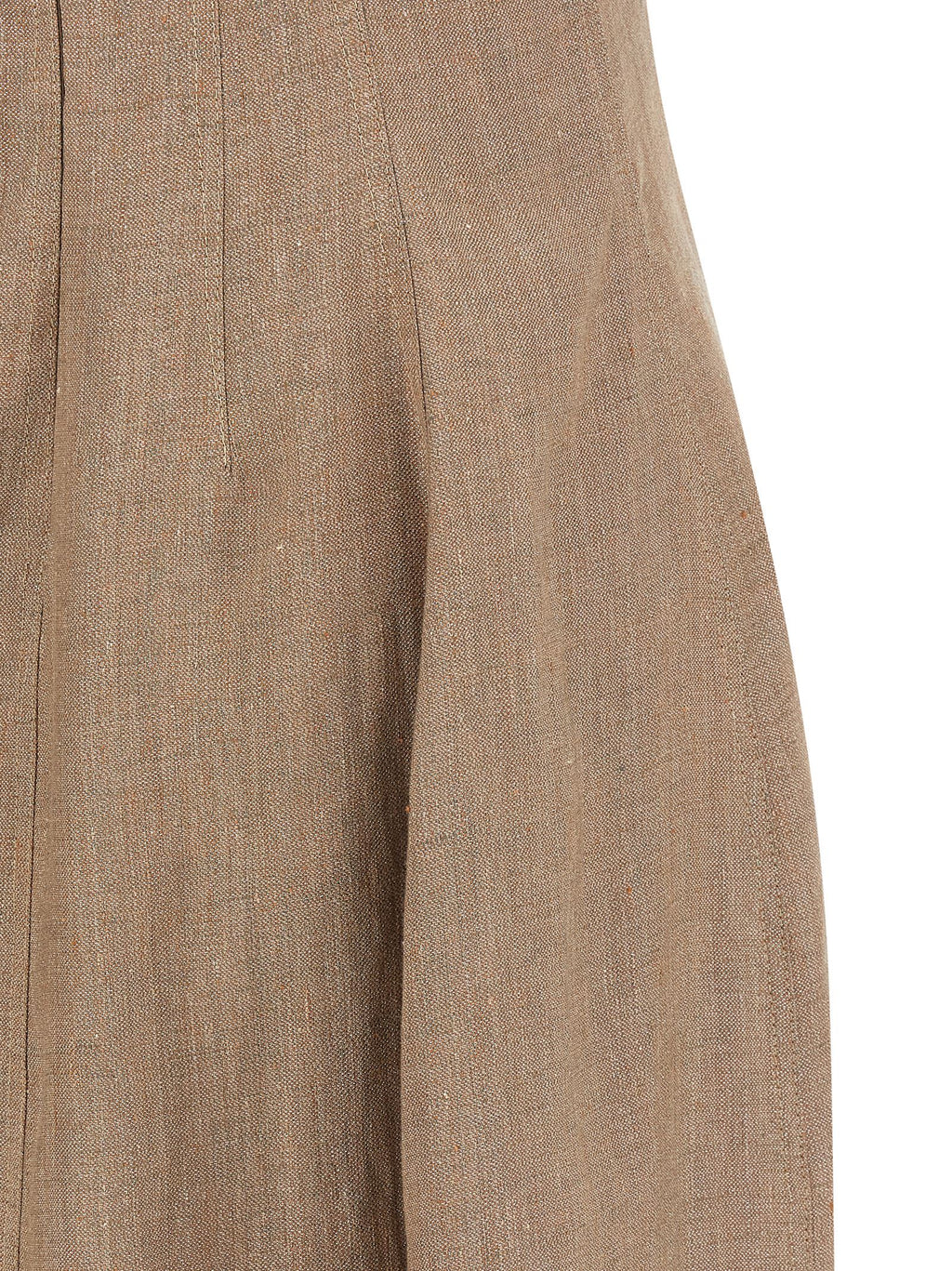 Beige Linen Long Dress