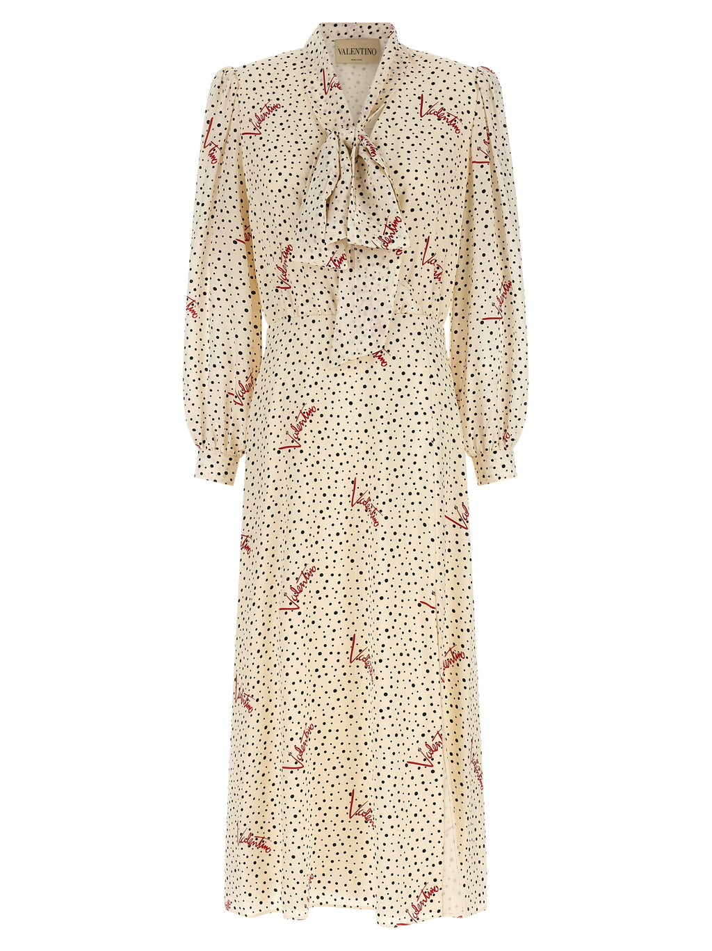 Multicolor Silk Midi Dress