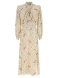 Multicolor Silk Midi Dress