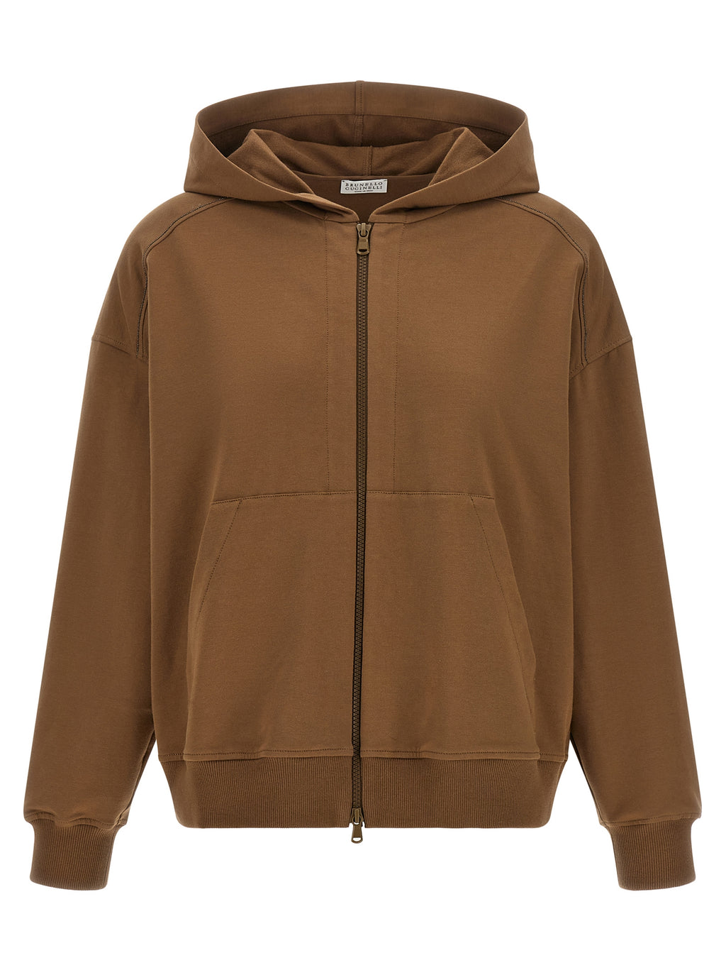 Brown Cotton Hoodie
