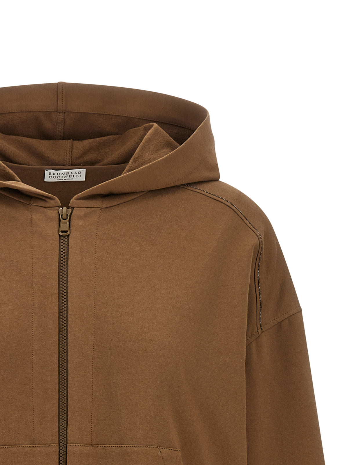 Brown Cotton Hoodie