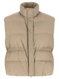 Gray Polyester Sleeveless Jacket