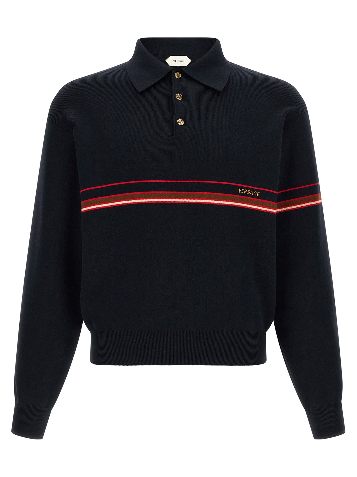 Blue Cotton Polo Shirt
