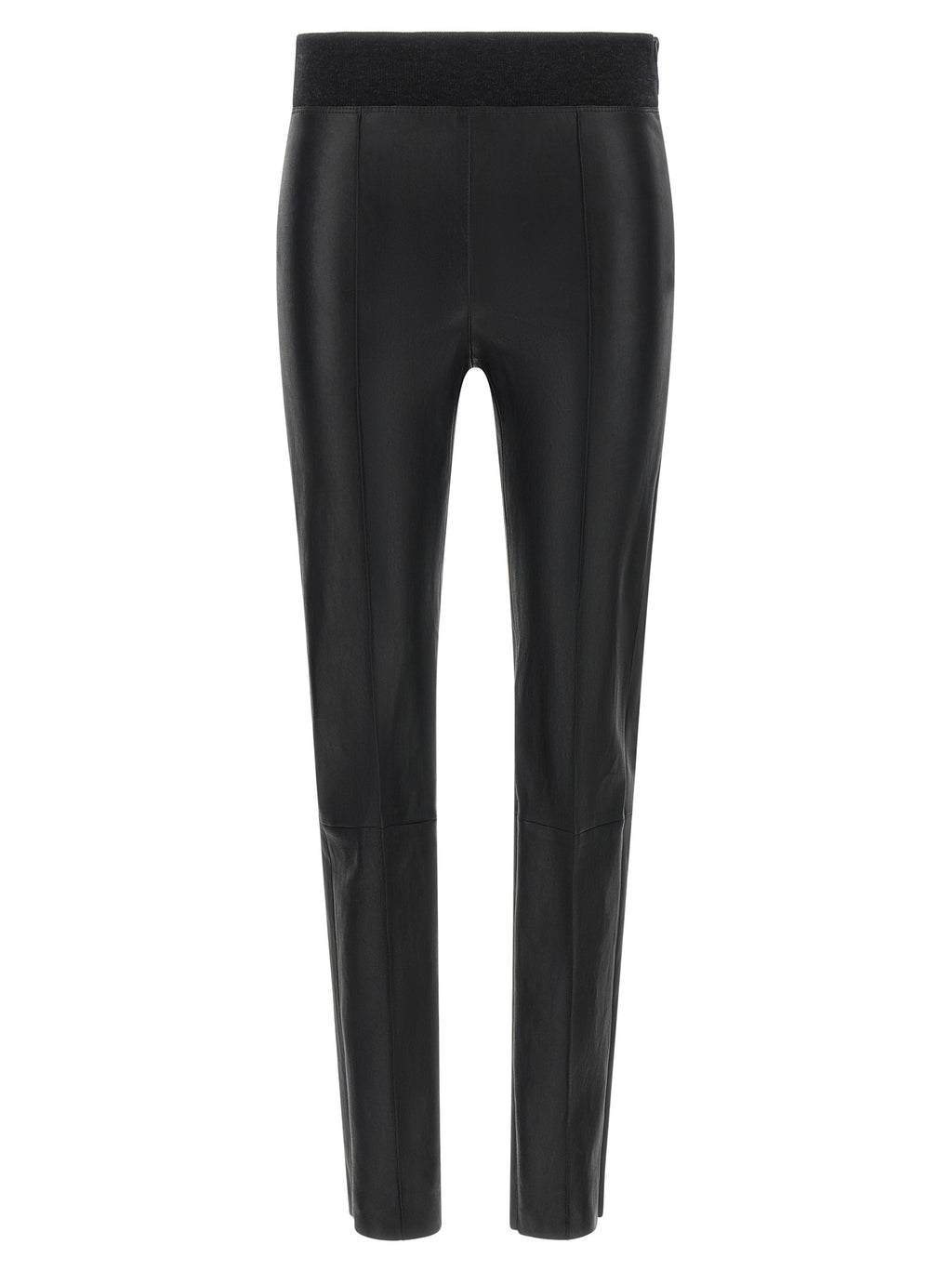 Black Lamb Leather Leggings