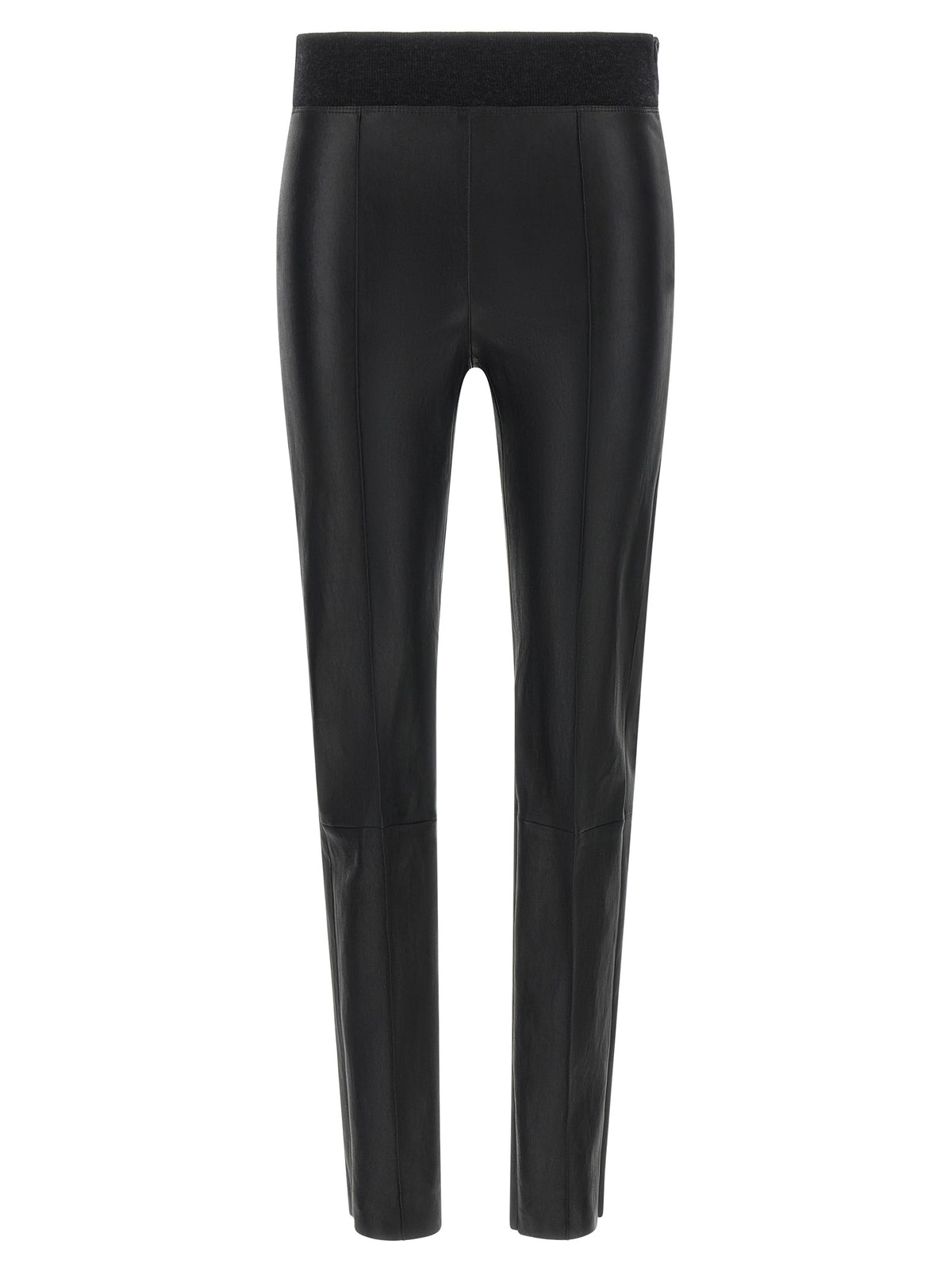Black Lamb Leather Leggings