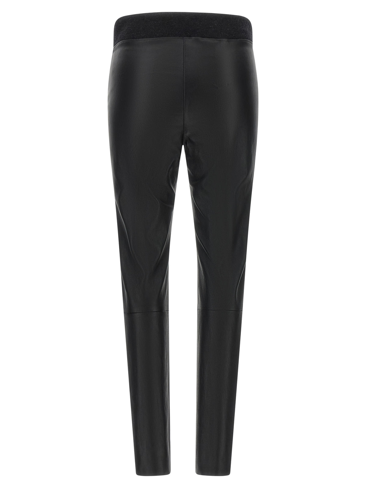 Black Lamb Leather Leggings