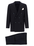 Blue Virgin Wool Two-Piece Suit