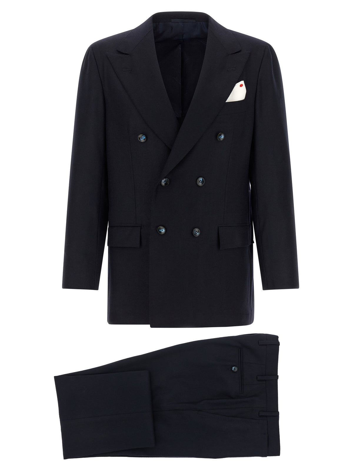 Blue Virgin Wool Two-Piece Suit