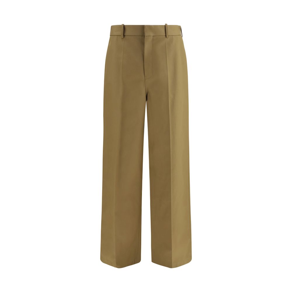 Beige Cotton Chino Pants