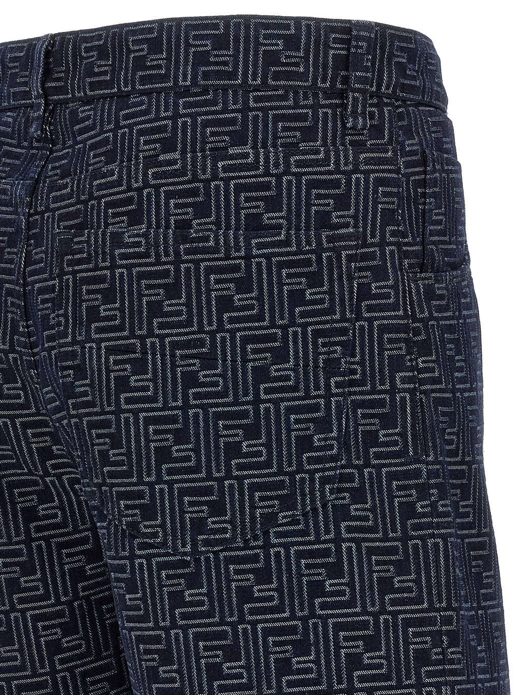 Blue Cotton Bermuda Shorts