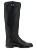 Black Calfskin Over The Knee