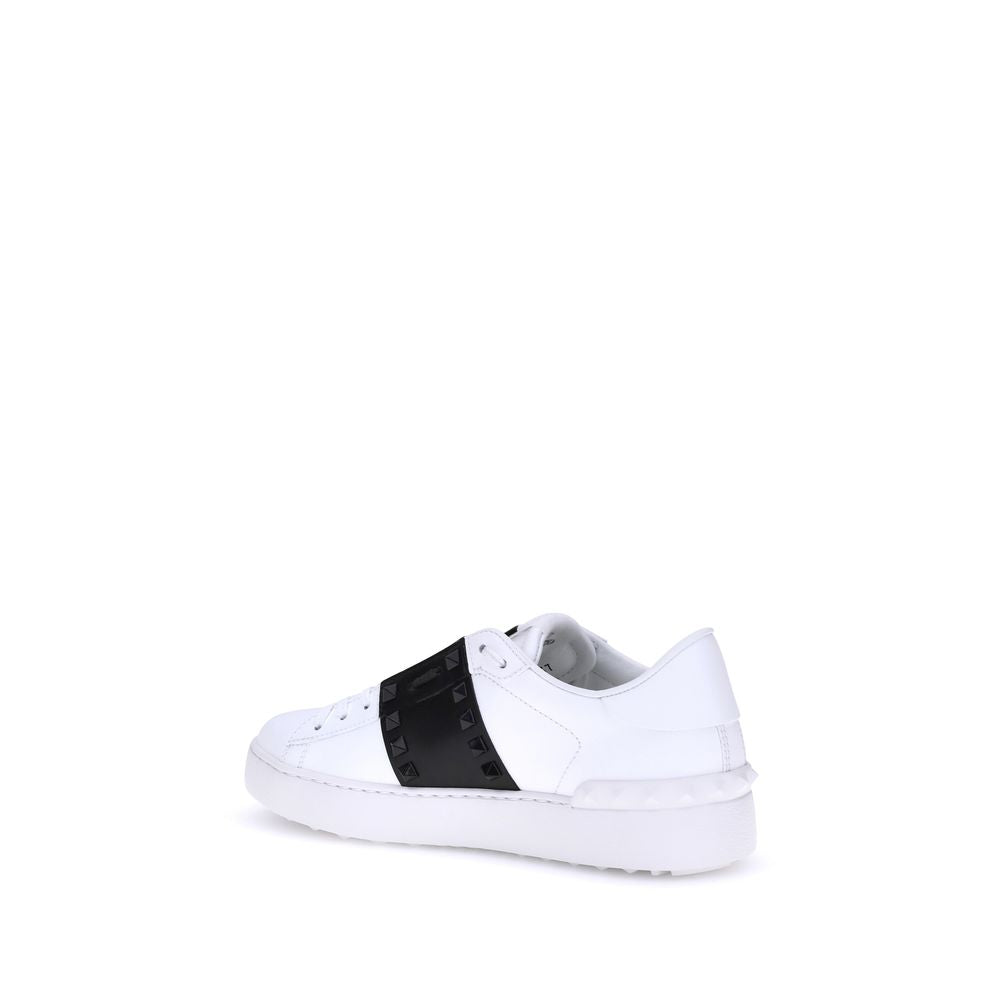 White Calf Leather Bos Taurus Low Top Sneakers