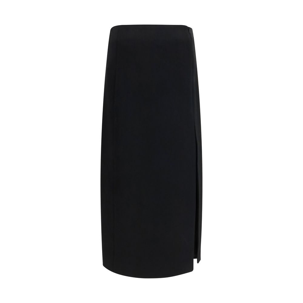 Black Acetate Long Skirt