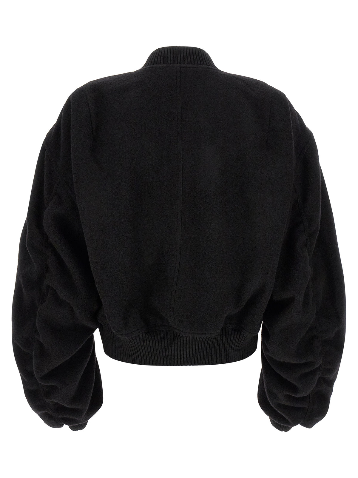 Black Virgin Wool Bomber