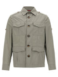 Bicolor Cotton Shell Jacket