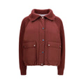 Bordeaux Cotton Full-Length Jacket