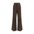 Brown Calf Leather Bos Taurus Casual Pants