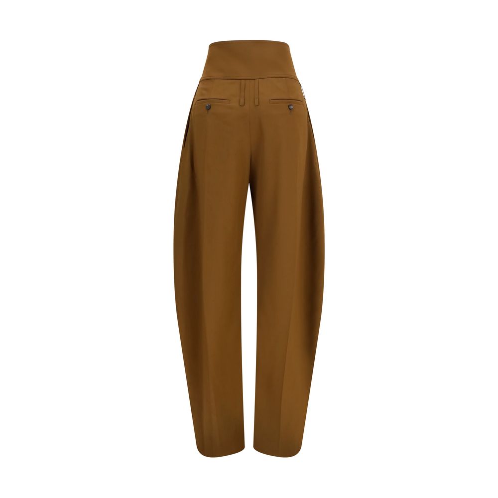 Brown Wool Oves Aries Casual Pants