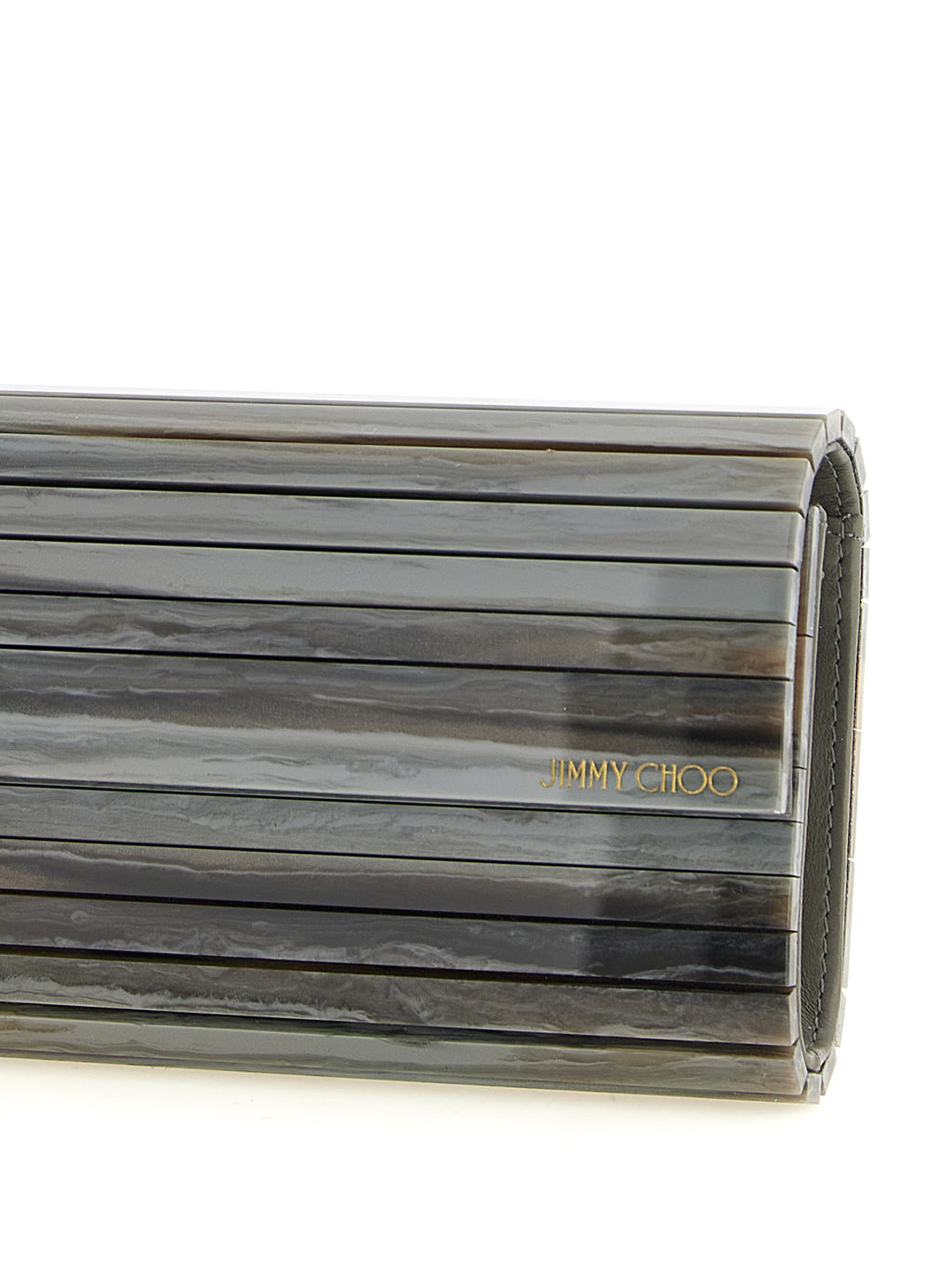 Gray Polyester Clutch Bag
