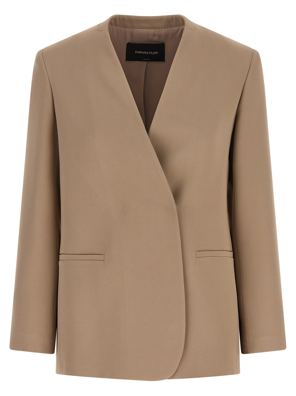 Beige Acetate Blazer