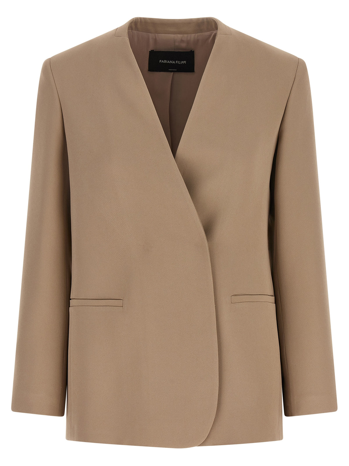 Beige Acetate Blazer