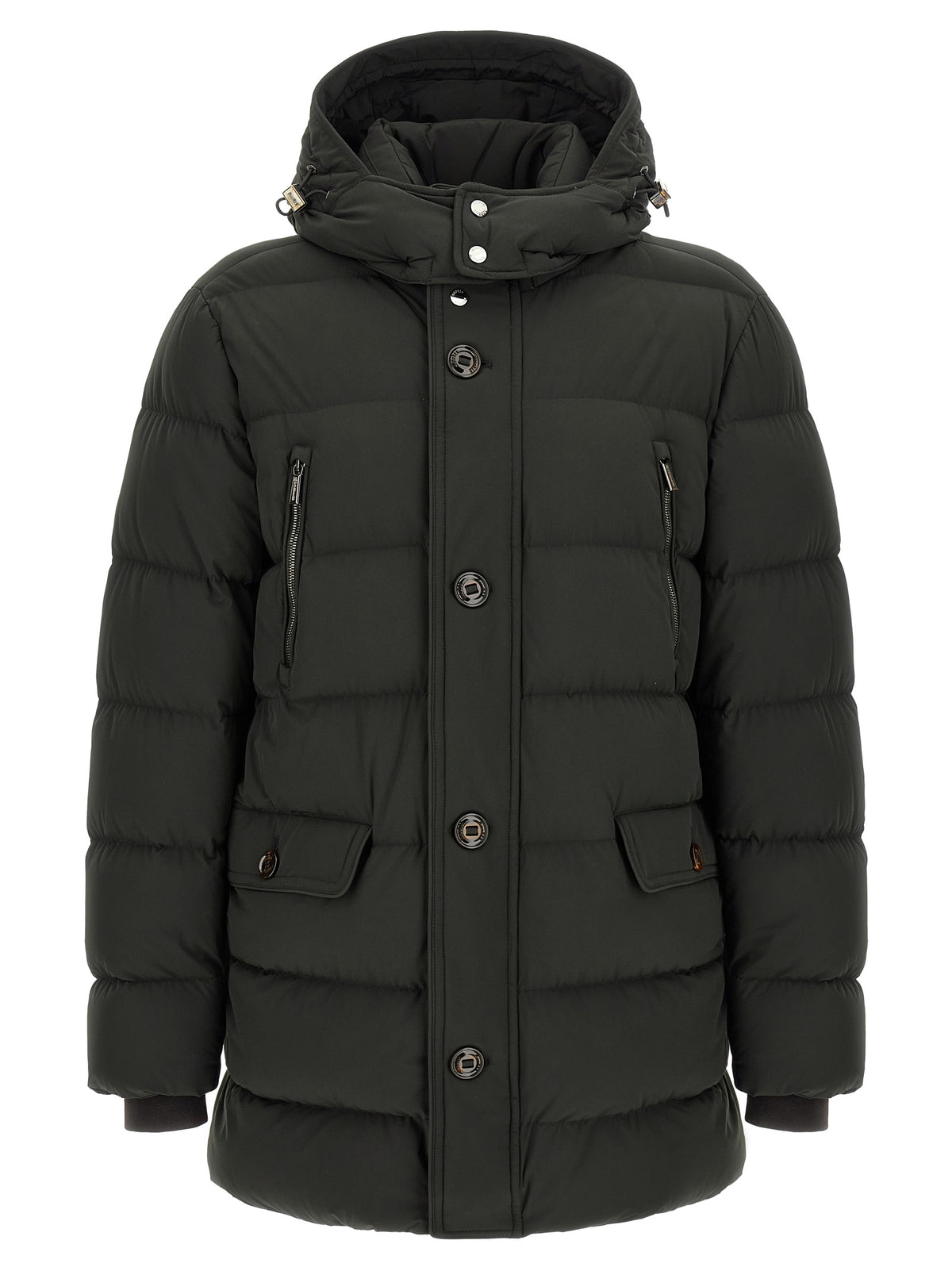 Bicolor Wool Full-Length Jacket