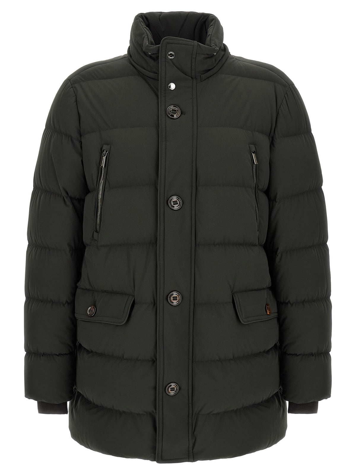 Bicolor Wool Full-Length Jacket