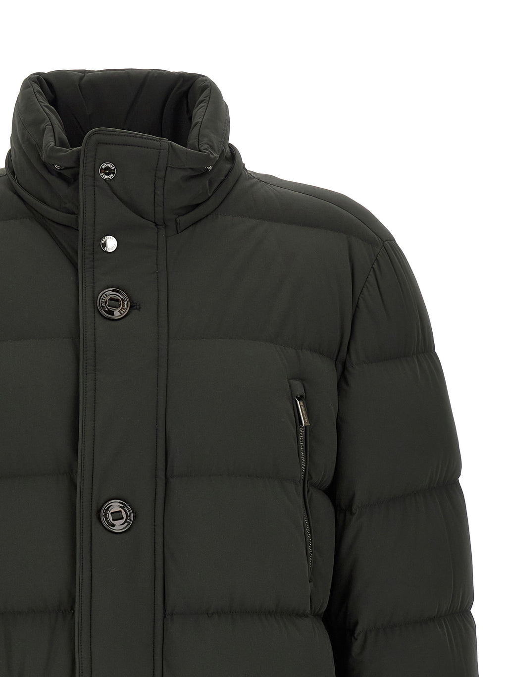 Bicolor Wool Full-Length Jacket