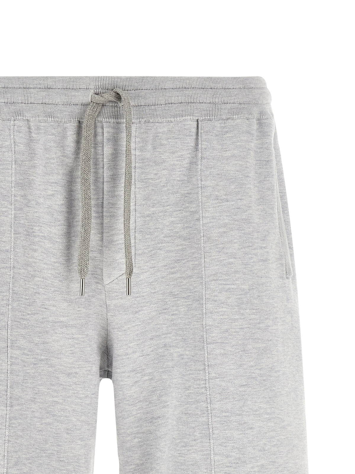 Gray Silk Bermuda Shorts