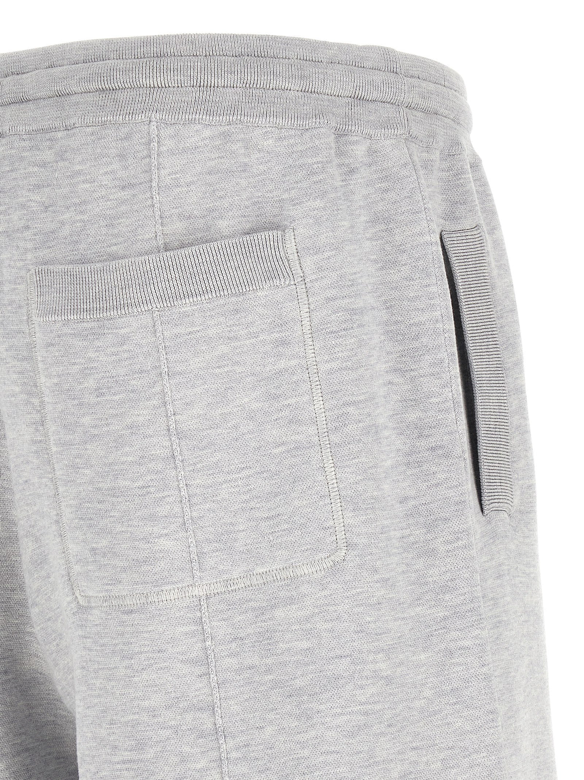 Gray Silk Bermuda Shorts