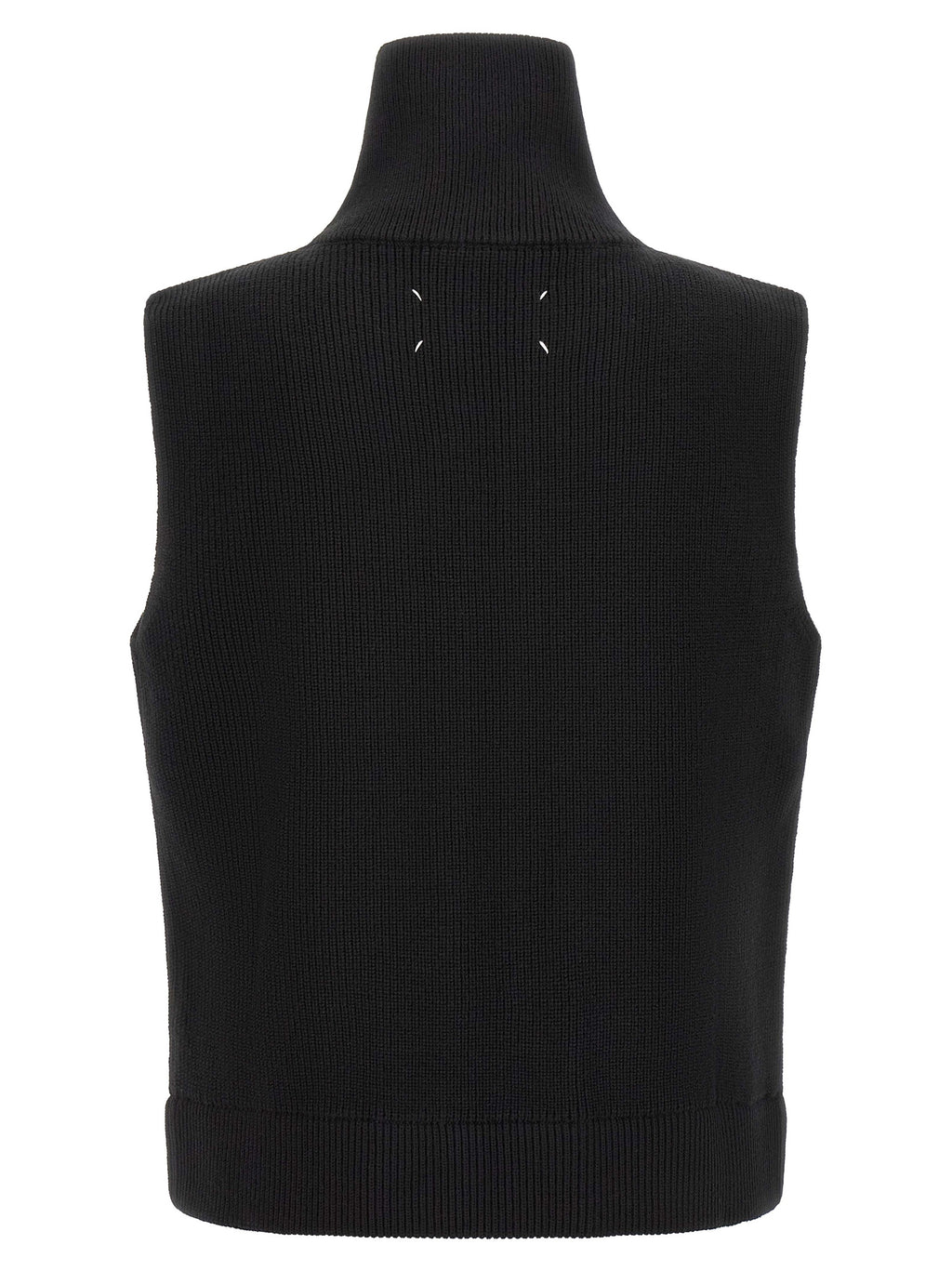 Black Wool Sleeveles Sweater