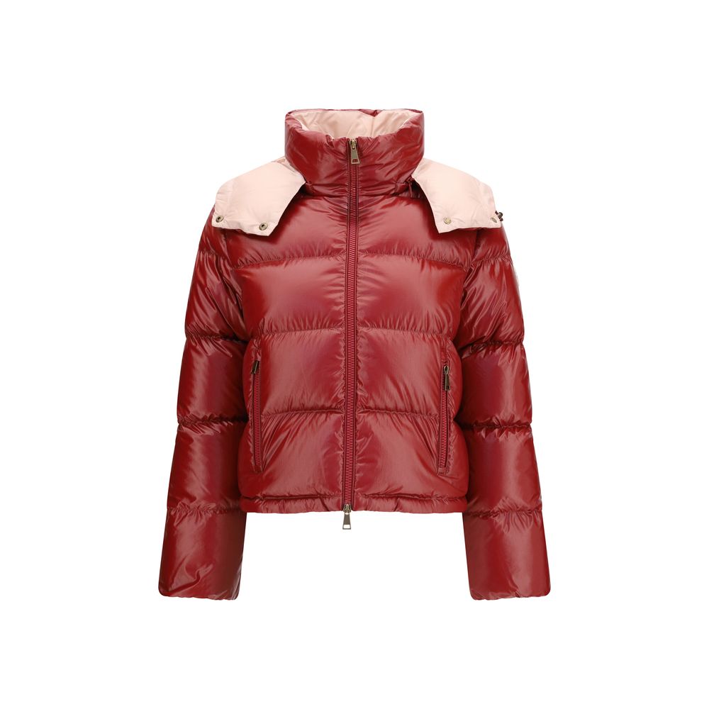 Red Nylon Full-Length Jacket