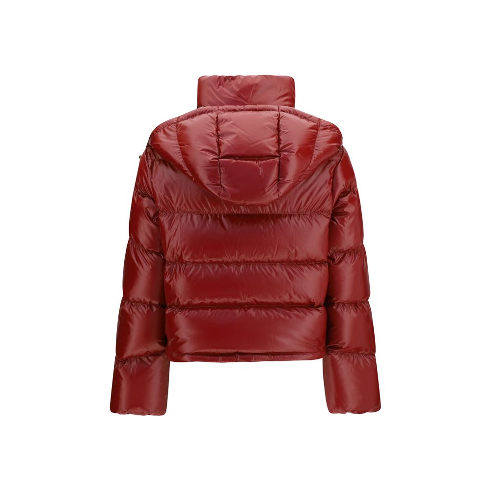 Red Nylon Full-Length Jacket