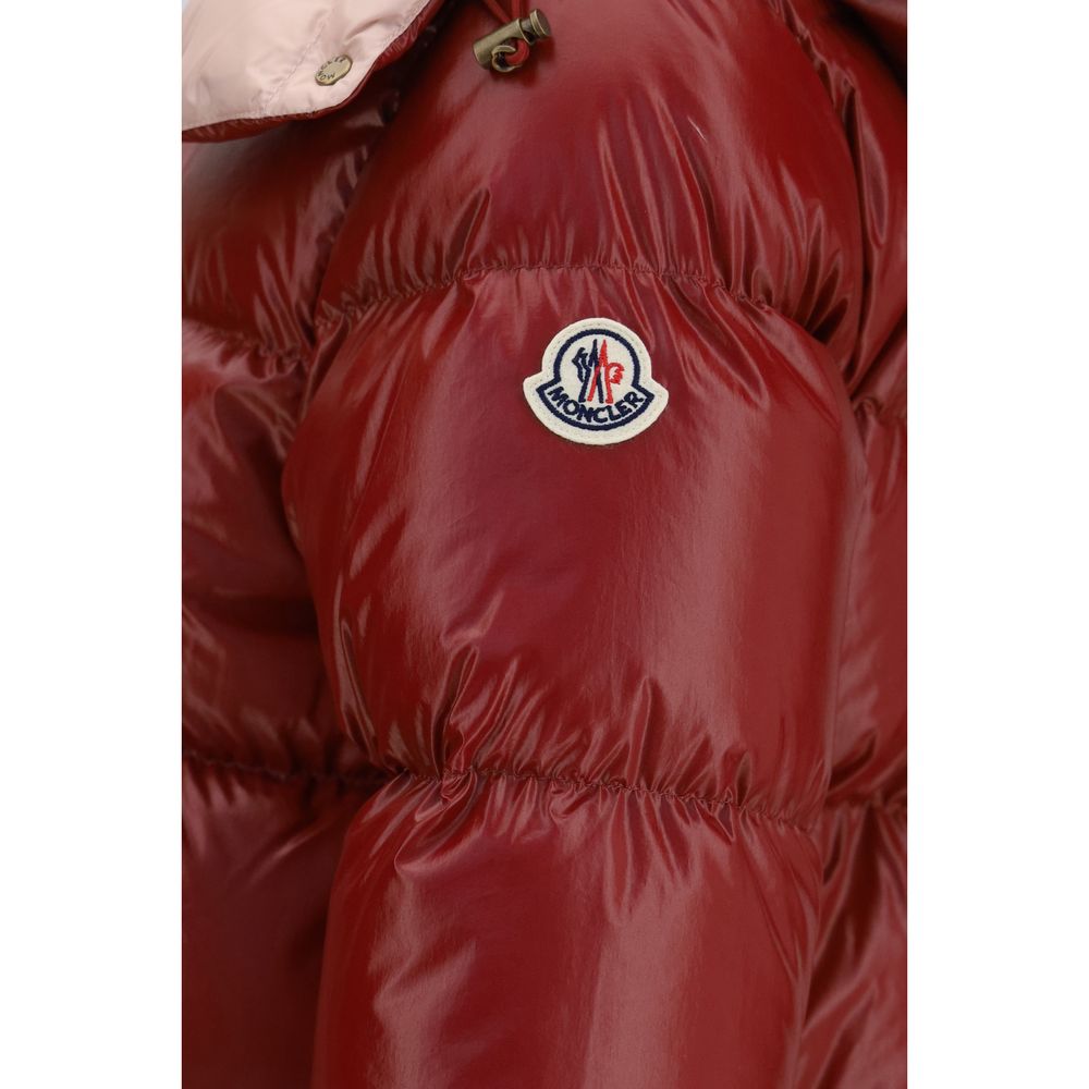 Red Nylon Full-Length Jacket