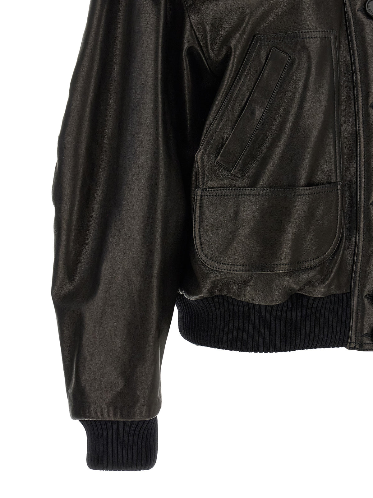 Black Lamb Leather Leather Jacket