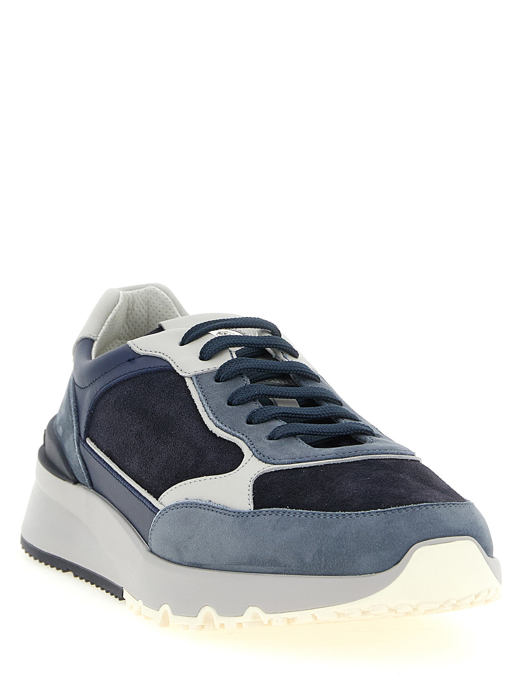 Blue Calfskin Athletic Sneakers