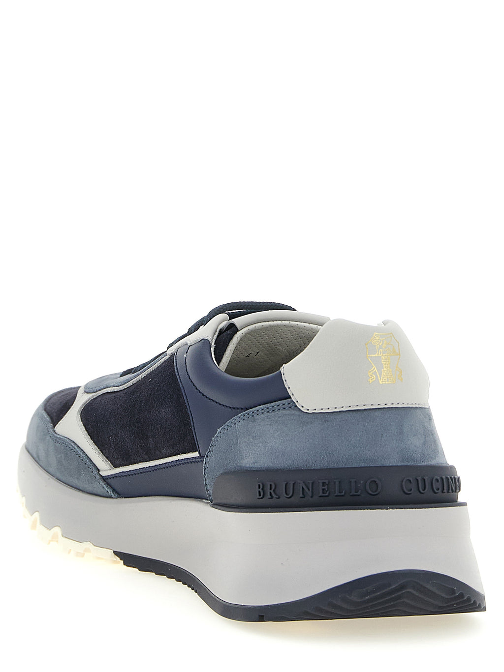 Blue Calfskin Athletic Sneakers