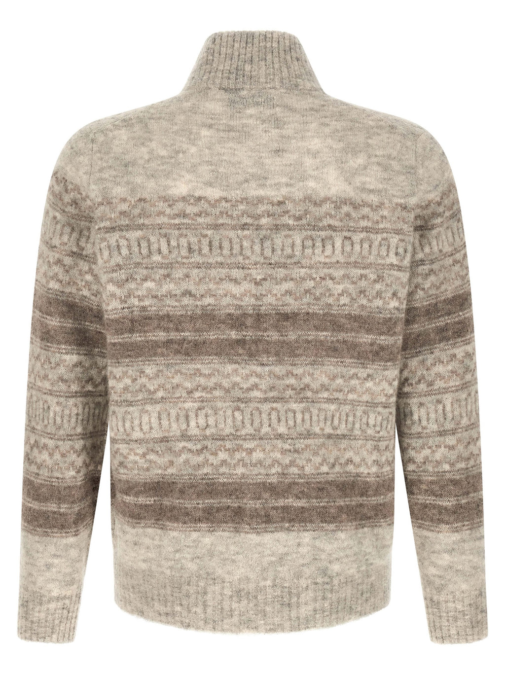 Beige Alpaca Leather Cardigan