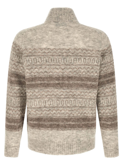 Beige Alpaca Leather Cardigan