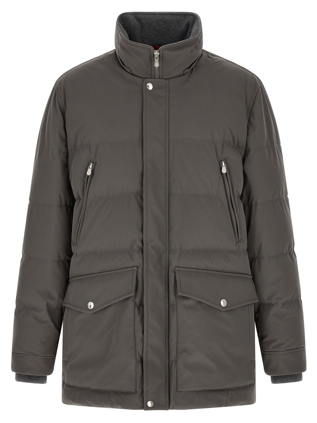 Gray Polyamide Parka