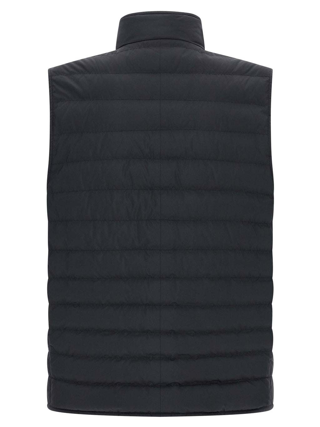 Blue Polyester Sleeveless Jacket