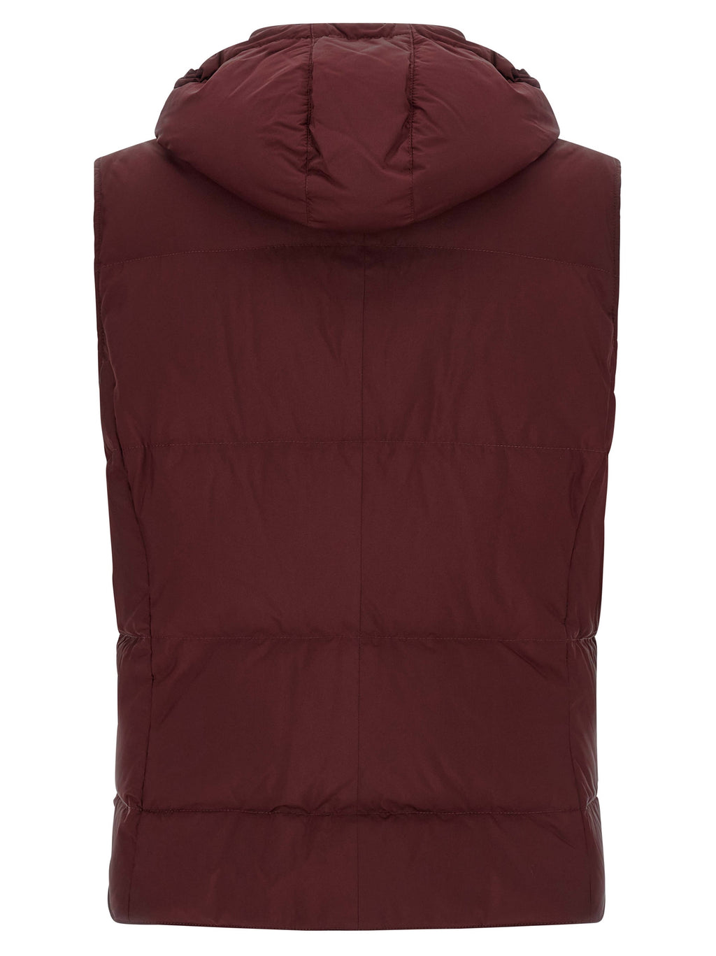 Bordeaux Polyester Sleeveless Jacket